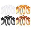 Plastic Plastic hair side combs Fine Straight teeth Bridal French hair comb Tortoise Straight teeth hair clip comb for Hair. 