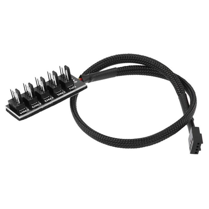 1 To 5 4-Pin TX4 PWM CPU Cooling Fan/Case Splitter Adapter Braided Power