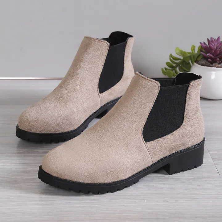 Boots%20Girls%202023%20New%20Booties%20Women%20Low%20Heel%20Martin%20Boots%20Women's%20Boots%20Autumn%20Winter%20New%20Fashion%20Round%20Toe%20Women's%20Shoes%20Wholesale%20-%20Image%205