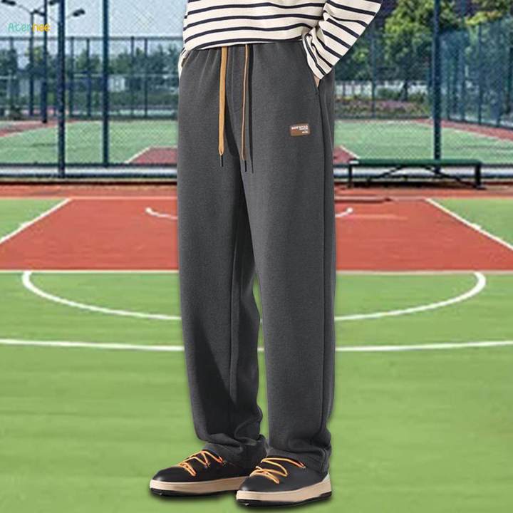 Men's%20Athletic%20Sweatpants%20Loose%20Fit%20Pants%20Joggers%20for%20Men%20with%20Pockets,%20Open%20Bottom%20Drawstring%20,%20Gray,%20S%20-%20Image%202