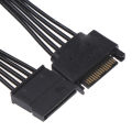 30CM SATA 15pin male to female power cable hdd ssd power supply cable computer connections 18AWG pure copper tinned wire. 