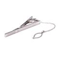 Mens Plain Silver Chrome Stainless Steel 6CM Standard Tie Clip Clasp Bars Pins.