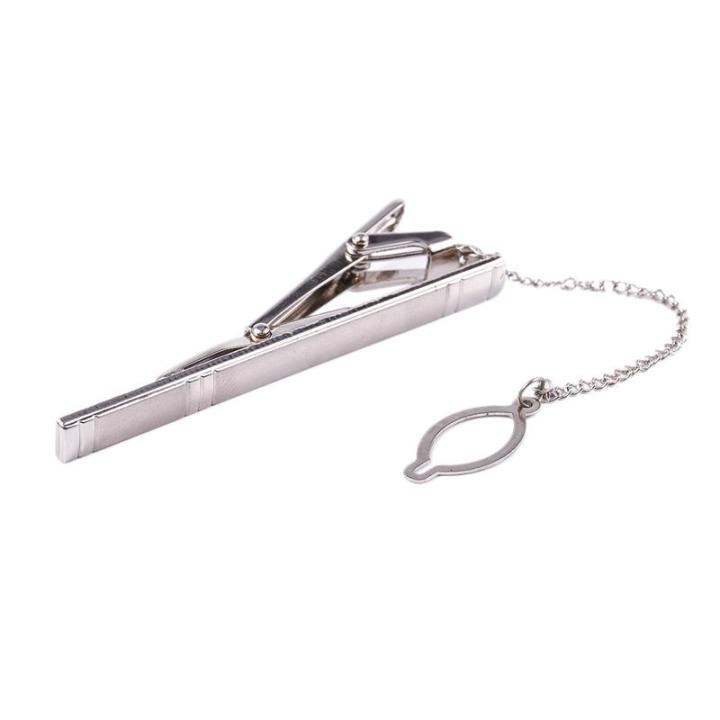 Mens%20Plain%20Silver%20Chrome%20Stainless%20Steel%206CM%20Standard%20Tie%20Clip%20Clasp%20Bars%20Pins%20-%20Image%206