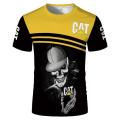 2022 Summer Caterpillar 3dt T Shirt Men's Avatar 3D Print Shirt Black Fashion Short Sleeve Casual Top. 