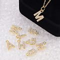Kpop Shining A-Z Letter Pendant Charm Necklace 26 Initial Alphabet Name Golden Clavicle Chain Party Valentine's Day Jewelry Gift. 