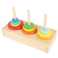 Wooden Sorting Stacking Toys For Boy Girl Educational Geometric Stacker New. 