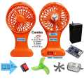 Mini Hand Table Charger Fan Stand Plastic body with-4V to 12V DC Motor.