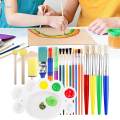 19x Paint Brush Set Watercolor Painting for Kids Adults Girls and Boys. 