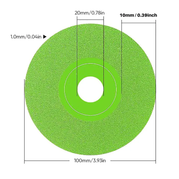 6 Stück 100 Mm Diamant-Trennscheibe Für Glas Und Fliesen – 1 Mm Dünn, 20 Mm Bohrung, Für Winkelschleifer, Nass/trocken
