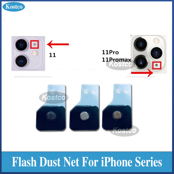 10Pcs Flash Dust Net For iPhone 13 12 11 Pro MAX Anti Dust Mesh Rear Cover Camera Flash Light Microphone Net Phone Replace Parts