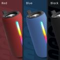BTS-1822 Bluetooth, AUX, USB, TF Card & FM Radio Supported Heavy Bass Colorful Lighting Effects 10W Wireless Speaker. 