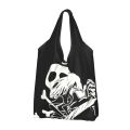 Custom Space Pirate Captain Harlock Shopping Bag Women Portable Large Capacity Grocery Japan Anime Manga Tote Shopper Bags. 