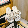 （Benefits）Summer Internet Celebrity All-Match Black Polka Dot Slippers Women's Summer Outdoor Fashion Platform Fairy Style Sandals. 