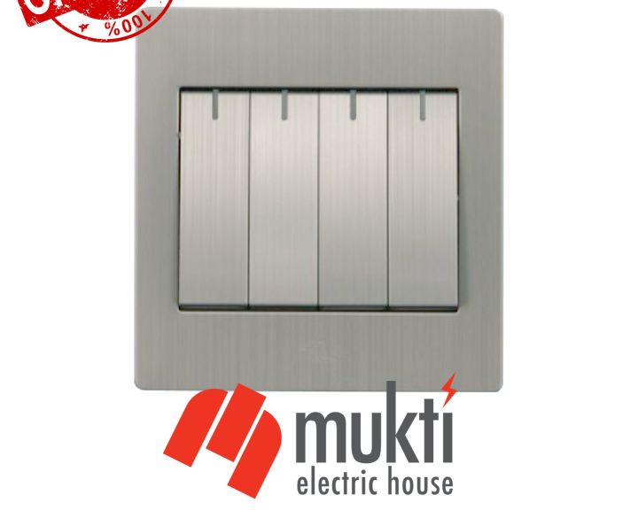 ART DNA A69 Steel Series 16A Four Gang Electrical Wall Switch Socket 4Gang ARTDNA