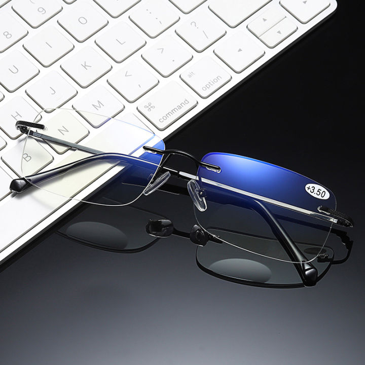 Men%20Rimless%20Reading%20Glasses%20Women%20Presbyopic%20Lens%20Eyewear%20Anti%20Blue%20Light%20Blocking%20Glasses%20TR90%20Metal%20Titanium%20Eyeglasses%20Frame%20-%20Image%202
