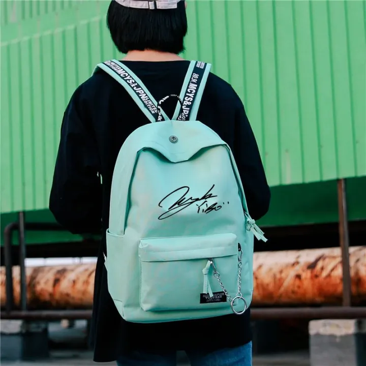 Wang%20Yibo%20Signature%20Peripheral%20Support%20Same%20Style%20Fashion%20Casual%20Trend%20Unisex%20Backpack%20New%20Student%20Schoolbag%20Backpack%20-%20Image%205