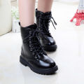 Children's boots, girls' booties, spring and autumn 2023 new Korean version of the British boys' martin boots, black school performance shoes. 