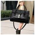 Casual Tote Luxury Leather Handbags Purse Women Bag JoLeather.com (BLACK).