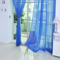 1 Pcs Pure Color Tulle Door Curtain Panel Sheer Scarf Valances Living Room Window Finished Curtains For Bedroom Rideaux Drapes. 