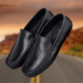 JS Collection JS-153 And Exclusive Black Driver Club Leather Loafer Men\'s Y- 2023 - Loafer For Men. 