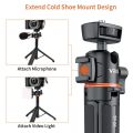 VRIG TP-06 Camera Tripod Stand, Mini Tabletop Selfie Stick Tripod with Cold Shoe, Travel Tripod for iPhone 12 Canon G7X Mark III Sony ZV-1 RX100 VII A6600 Vlogging Filmmaking. 