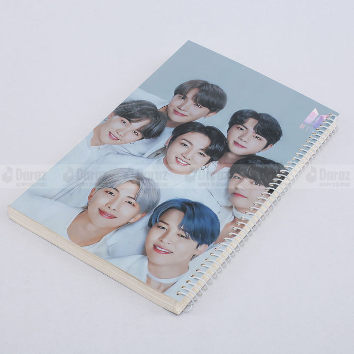 HD Print Waterproof BTS Notebook Double Spiral 200 Pages