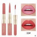 Double-ended Lip Gloss Lip Liner Make-up Matte Waterproof Long-lasting Lip Glaze Moisturizing Lipsticks Makeup Lip Pencil. 