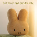 Miffy Throw Pillow Kawaii Rabbit Plush Toy Baby Comfort Pillow Sitting Room Sofa Bedside Pillow Cartoon Office Back Cushion.