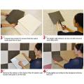 Self Adhesive 3D Wall Sticker - PE foam self-adhesive wallpaper background decoration removable and waterproof.