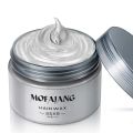 9 Color Hair Wax Styling Pomade Silver Grandma Grey Disposable Natural Hair Strong Gel Cream Hair Dye for Women Men 120g.