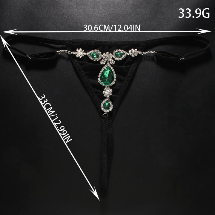 Luxury%20Rhinestone%20Green%20Waterdrop%20Panties%20for%20Sexys%20G%20String%20Women%20Vintage%20Thong%20Y2k%20Bikini%20Underwear%20Jewelry%20Gifts%20-%20Image%205