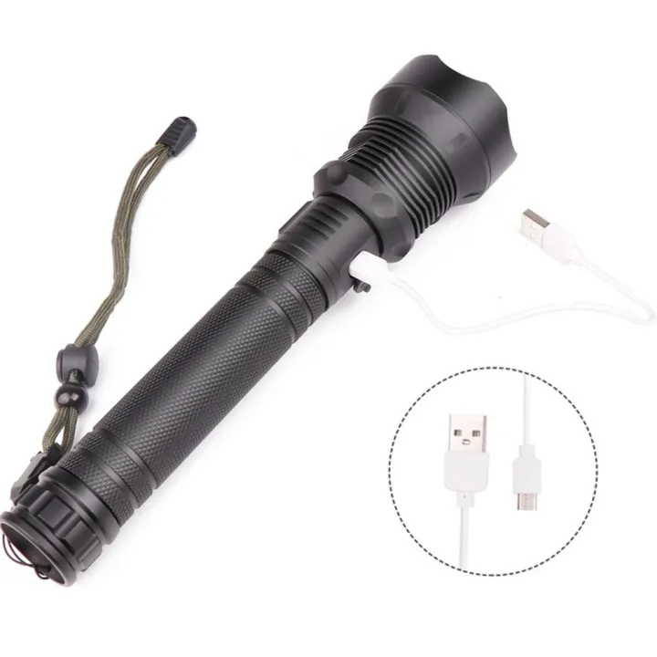 XHP70%20High%20Powerful%20Zoomable%20Focus%20LED%20Flashlight%20Torch%20Light%20(Without%20Battery)%20-%20Image%204
