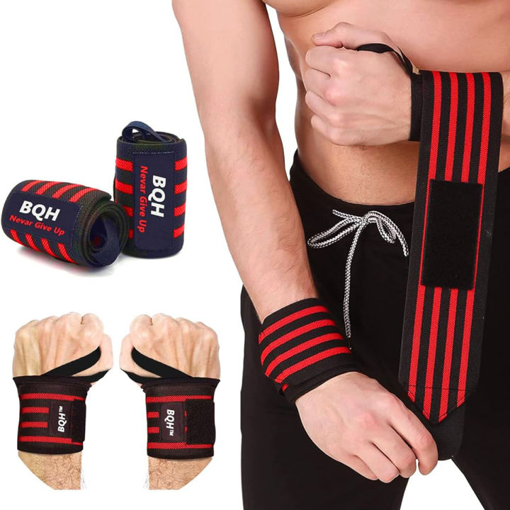 1 Pair (2 Pcs) Wrist Wraps Wrist Support Straps Designed For Strength Training Weightlifting And Powerlifting To Prevent Injuries And Improve Performance - Workout Essential