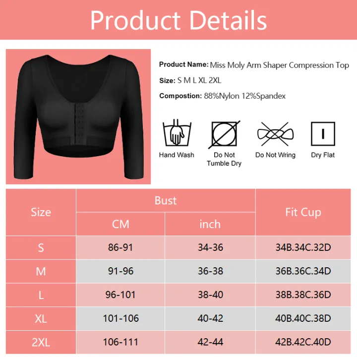 Upper%20Arm%20Shaper%20Sleeve%20Compression%20Top%20Women%20Push%20Up%20Breast%20Post%20Surgery%20Front%20Closure%20Bra%20Shapewear%20Back%20Support%20Cropped%20Tops%20-%20Image%206