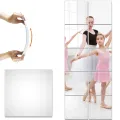 50/10Pc Mirror Sheets Self Adhesive Non Glass Mirror Ultra-thin Flexible Mirror Sheet DIY Tiles Mirror Stickers for Home Bedroom. 