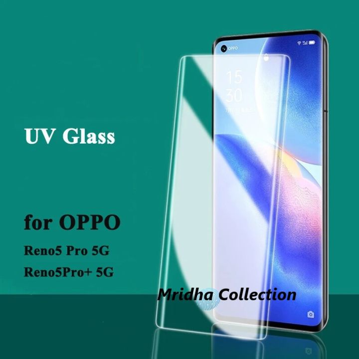 Oppo%20Reno5%20Pro+%205G%20/%20Oppo%20Reno%205%20Pro%20Plus%205G%20(A+%20GRADE)%20Premium%20UV%20Tempered%20Glass%20Screen%20Protector%20Curved%20with%20Liquid%20Glue%20and%20UV%20Light%20-Transparent%20Clear%20-%20Image%204