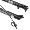 Mountain Bike Front Fork 120mm Stroke Bicycle Shock Absorber Air Fork 26inch Straight Steerer Remote Lockout Suspension Fork. 