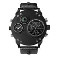 Men Quartz Sports Watch Multifunction Dual ime Zones Compass Wrist Watch.