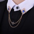 Party vintage shirt accessories for adults tassel chain women brooch men collar pins lapel pin buckle pin badge. 