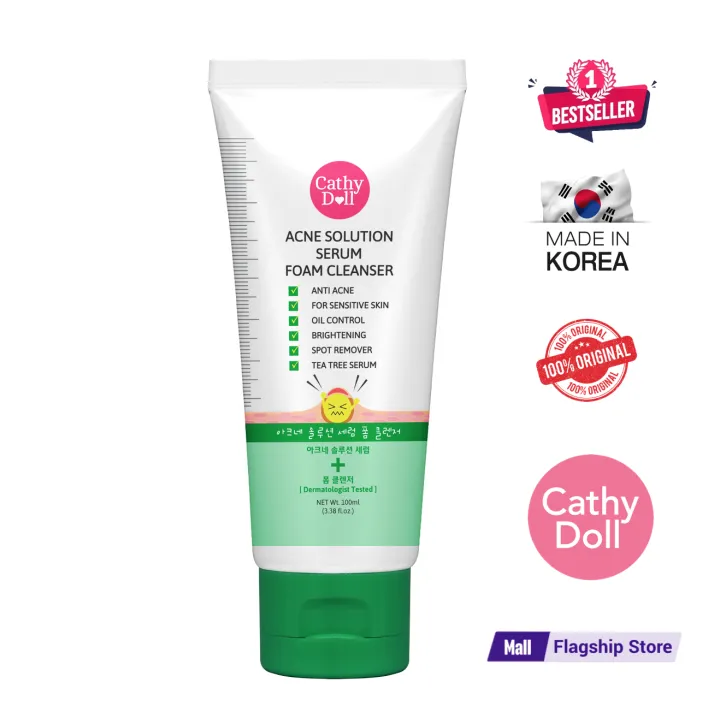 Acne%20Solution%20Serum%20Foam%20Cleanser%20100ml%20Cathy%20Doll%20Face%20Wash(Made%20In%20Korea)%20-%20Image%202