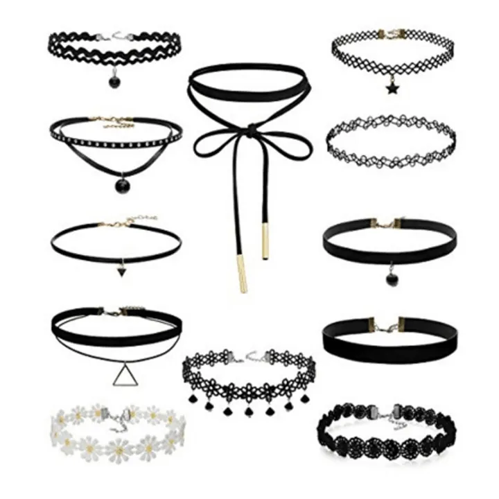 WKOUD%2022Pcs%20Choker%20Set%20Black%20Chokers%20Necklaces%20For%20Women%20Velvet%20Choker%20Necklaces%20Girls%20Classic%20Choker%20Henna%20Layered%20Necklace%20-%20Image%202