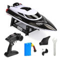 GC HJ806 RC Speedboat 2.4G 35km/h 4CH Rechargeable Remote Control Boat Model Toys For Kids Birthday Gifts. 