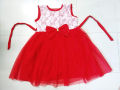 baby girl red colour party dress for all season 0-12 years girls.