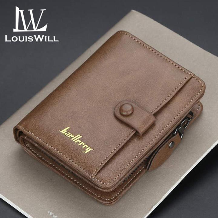 LouisWill Wallet For Men Fashion Wallets Purse PU Leather Wallet For Men Handbag Large Capacity Card Holder Wallet Long Clutch Purse Zipper Money Bag
