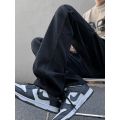 Jeans Bell-Bottom Pants Black Men's Slim Straight American High Street vibe Jiangsu, Zhejiang and Shanghai Wear Bootcut Casual Trousers. 