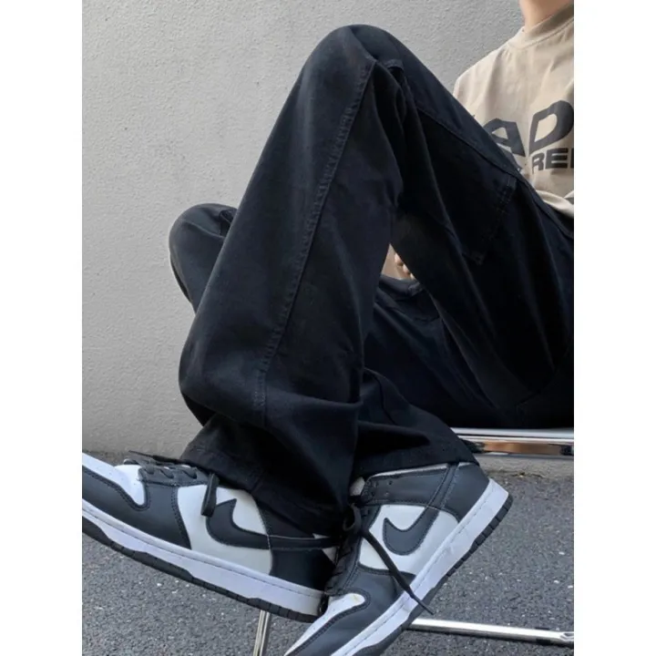 Jeans%20Bell-Bottom%20Pants%20Black%20Men's%20Slim%20Straight%20American%20High%20Street%20vibe%20Jiangsu,%20Zhejiang%20and%20Shanghai%20Wear%20Bootcut%20Casual%20Trousers%20-%20Image%202