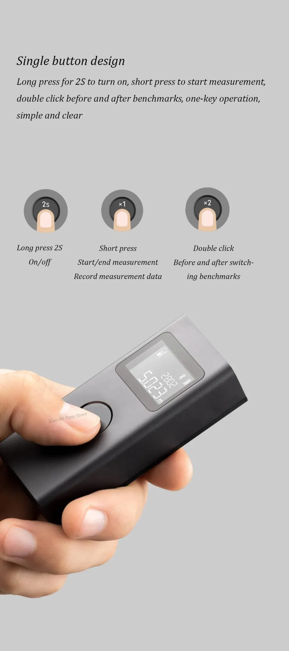 Xiaomi Smart Laser Digital Measurement Tool description image 9