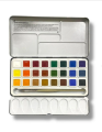 DOMS Artist Watercolor Cakes Metal Tin Pack - 24 Shades. 