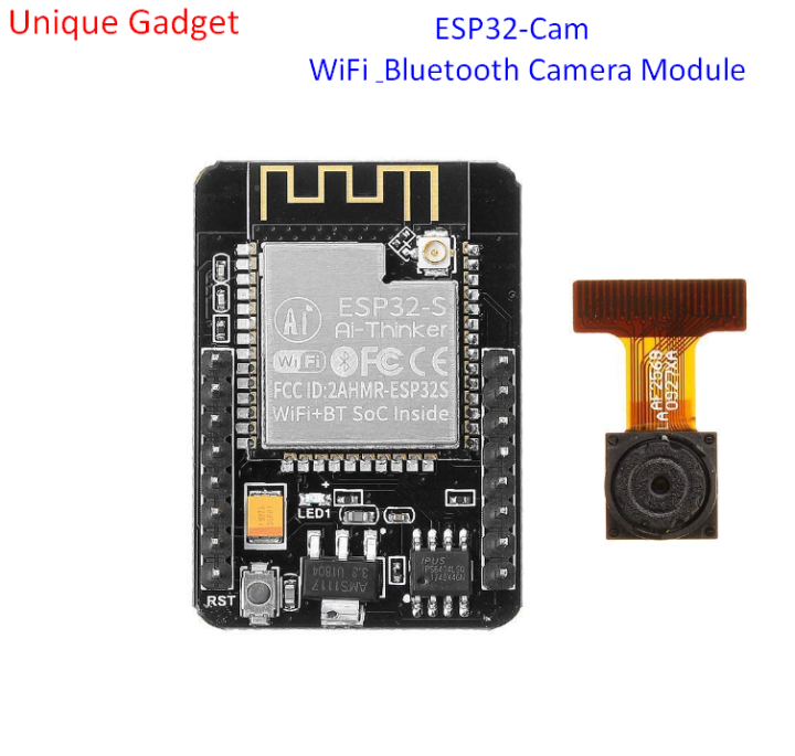Esp32-Cam Wifi + Bluetooth Module Camera Module Development Board Esp32 With Camera Module Ov2640 2Mp For Arduino - Solar Panel