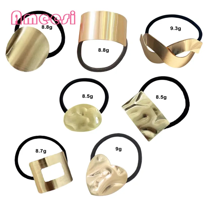 Trendy%20Metal%20Hair%20g%20for%20nytails%20Chic%20Metal%20Circle%20Hair%20Tie%20Trendy%20nytail%20Holder%20with%20Metallic%20Texture%20for%20Women%20Soutast%20Asian%20Fashion%20Must-have%20Metal%20Hair%20Tie%20nytail%20Buckle%20-%20Image%202